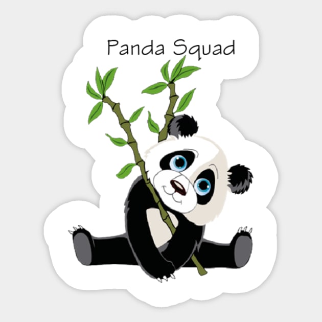 The Panda Squad Sticker by Seductrious